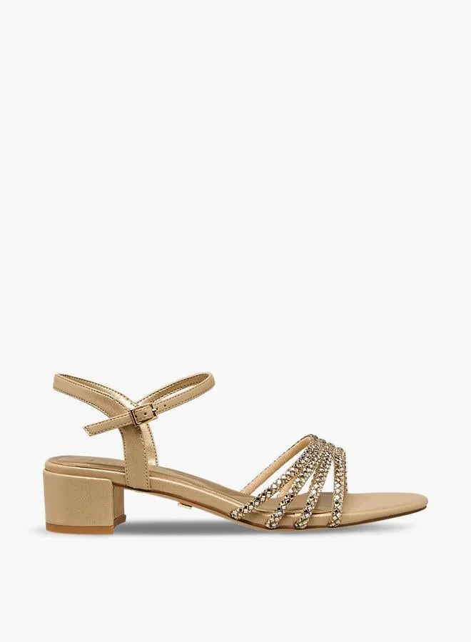 Celeste Women Embellished Block Heel Sandals Ramadan Collection